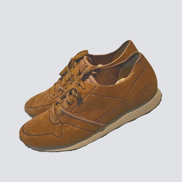 Ugg Trigo Sneakers Chestnut Brown Nubuck Leather Mens Size 13 Embossed Insole - Picture 2 of 9